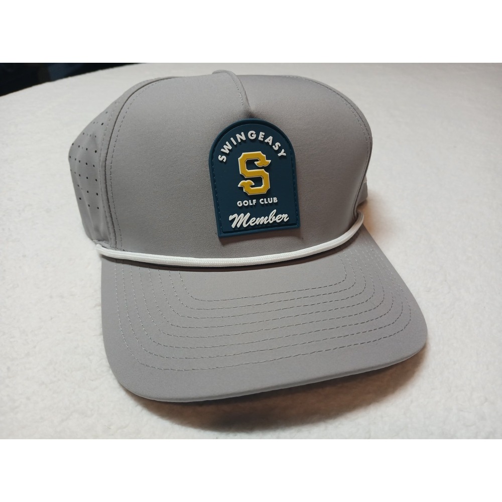 Palm Golf Men's Grey Performance Golf Hat Adjustable Snapback Swing Easy G Club